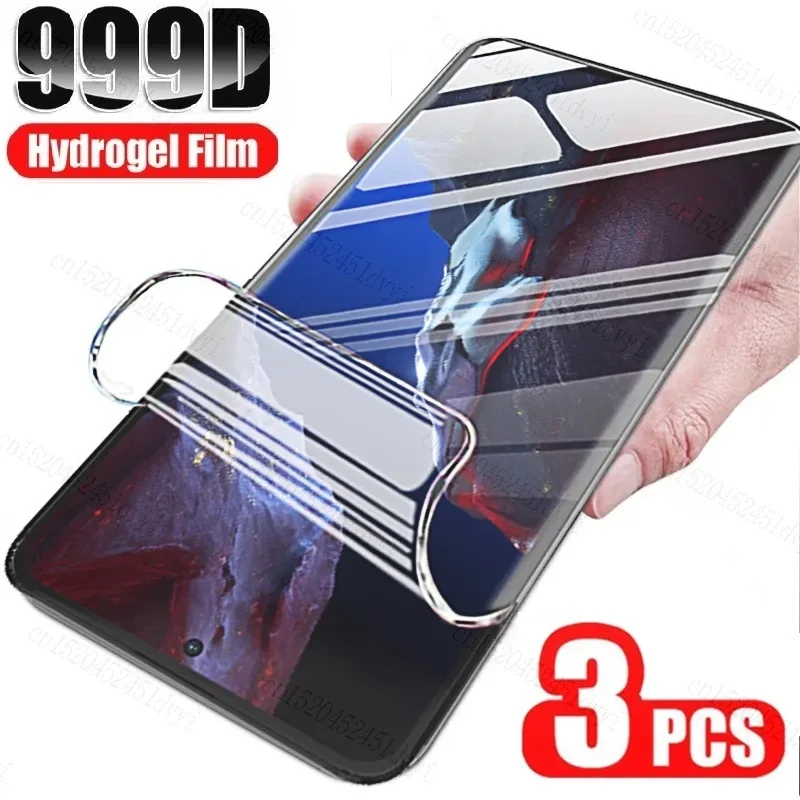 Pellicola 3 Pezzi Per Xiaomi Poco F5 X5 Pro X4 F3 F4 Gt X3 Pro X3 Nfc M3 M4 M6 Pro M5S M4 Pellicola Salvaschermo 9H Full Cover Hydrogel Film