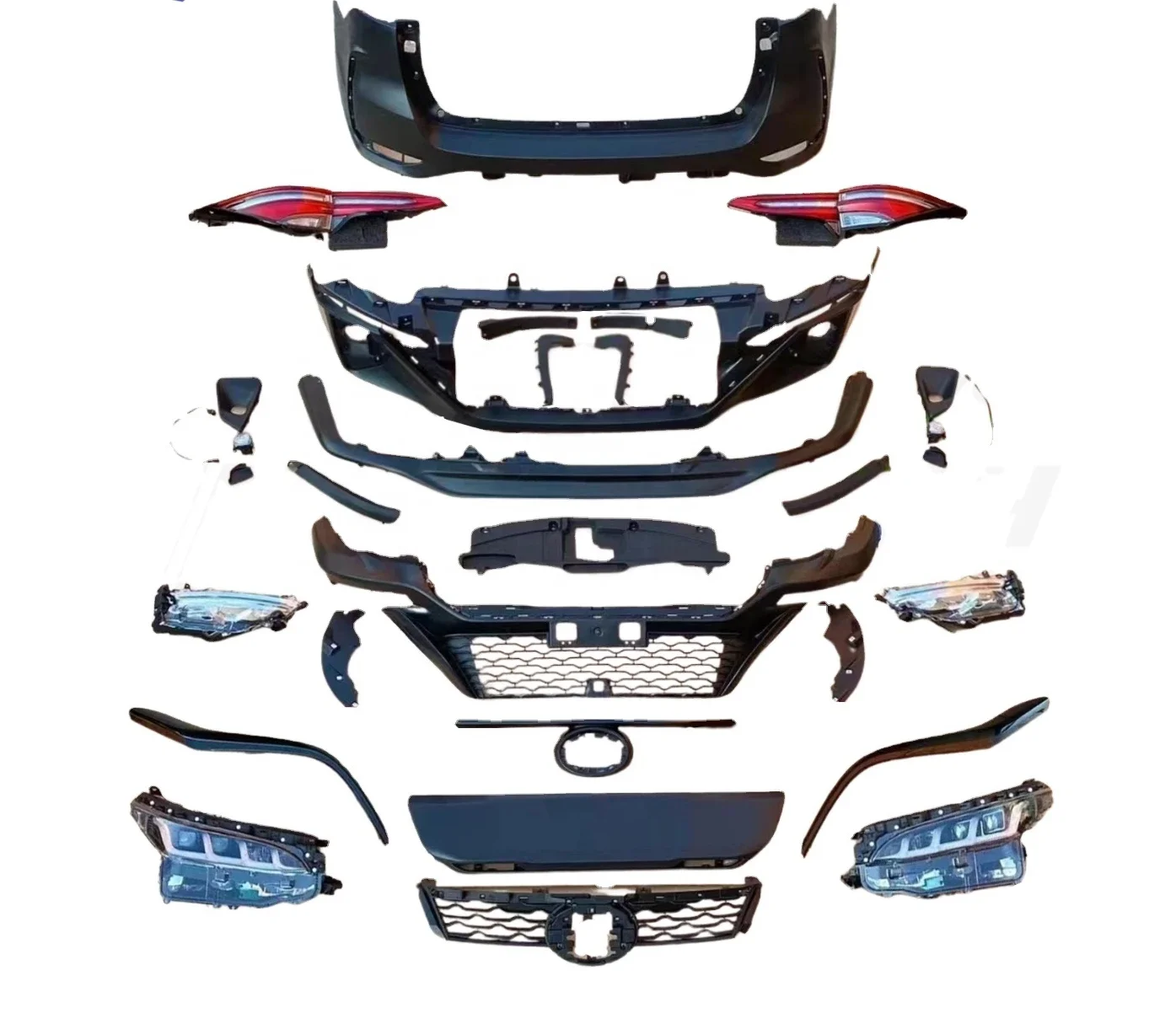 

High quality Legender design car bumpers bodykit body kit for Toyota Fortuner 2016-2021 up to Legender with LED Head light
