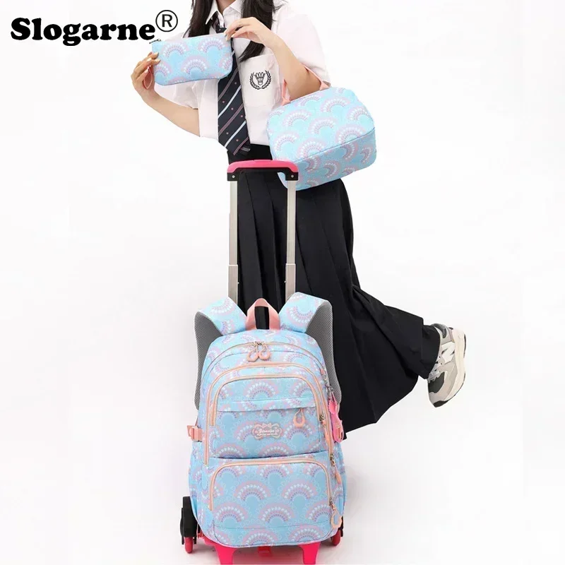 Trolley Bag Small Travel Backpack With Wheels Tinkerbell Navy Blue