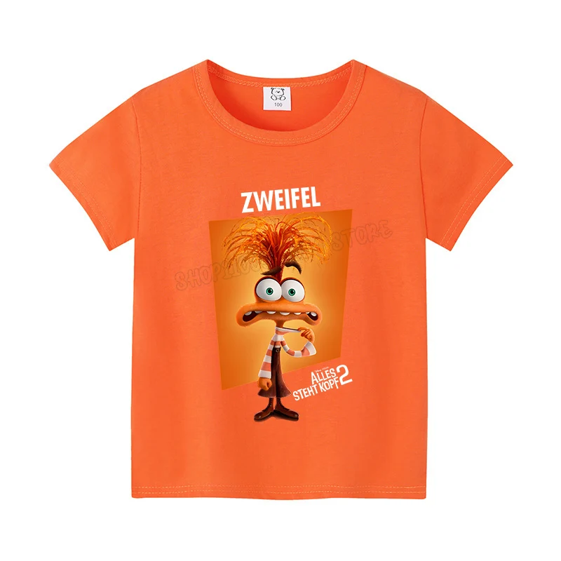 thumbnail image 1 of Camiseta con estampado de Disney para niños, con estampado de ropa de moda "Inside Out", Boutique, Tops de verano 2024, 1 of 5
