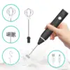 Milk Frother Egg Beater Type C Rechargeable Whisk mixer Blender for Latte 3