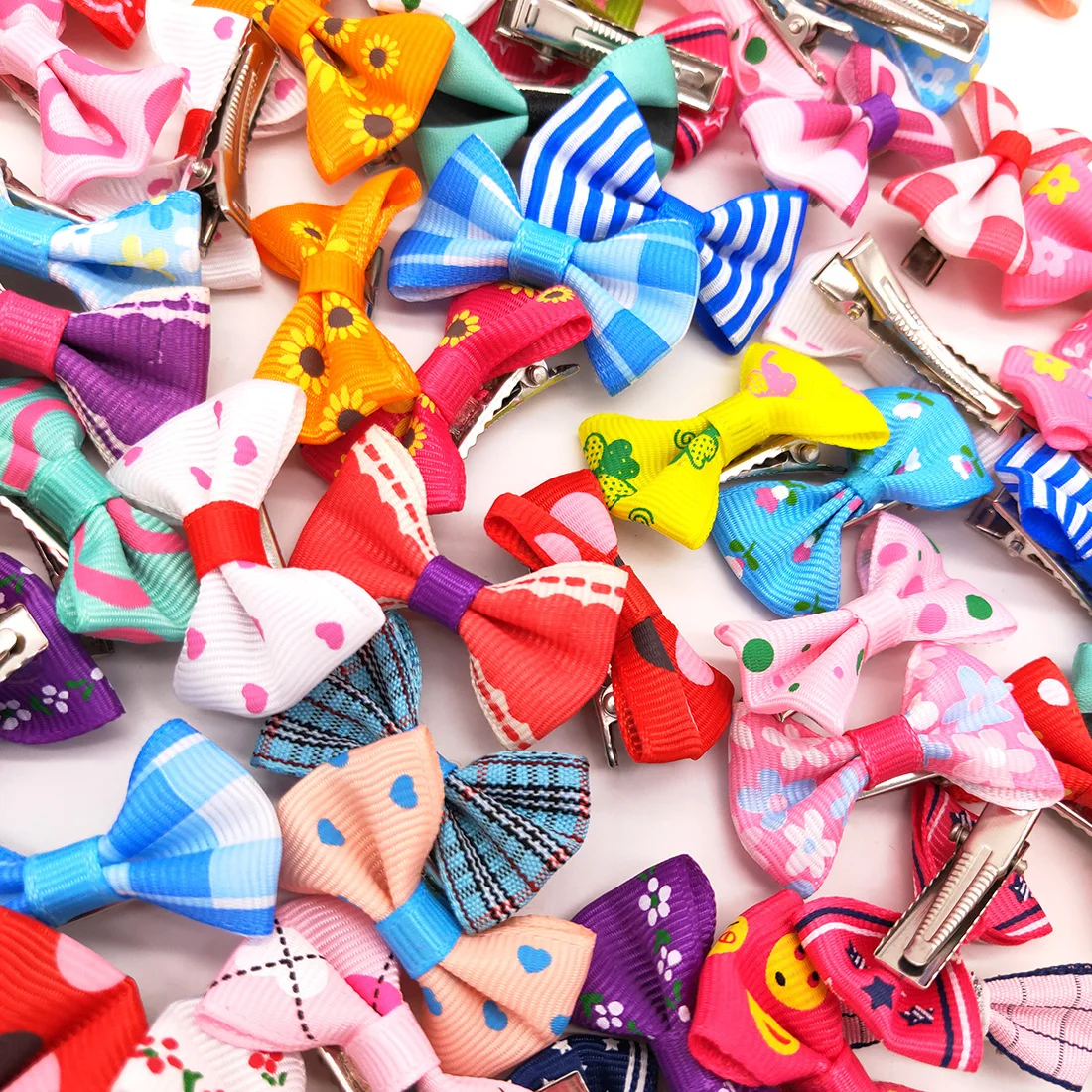 10/20/30Pcs Cute Dog Hair Clips Puppy Hairpin Pet Cat Handmade Hairpin Pet Bow Hair Accessories Multicolor 5