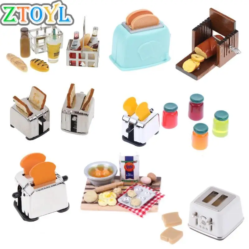 1/12 Scale dollhouse bread machine with toast miniature cute decorations toa Bh 
