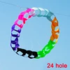 3D 24/48/96 Hole Large Soft Kite Tail Hanging Hole Snake Shaped Color Rotating Ring Umbrella Cloth Kefu Rope Accessories 4
