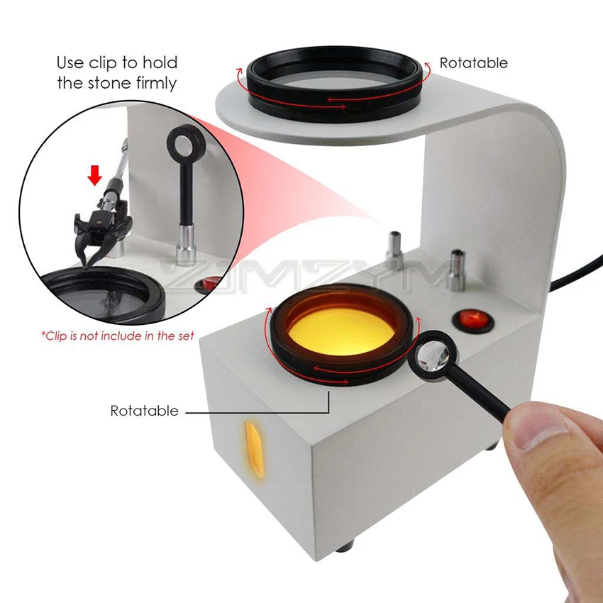Description Picture 6 of itemGS-PS1 Desktop Polariscope Built-in LED Gemstone 2 Glass Filter Gem Jewel Jewelry Polarizer Tester Tool Loupes and Magnifiers