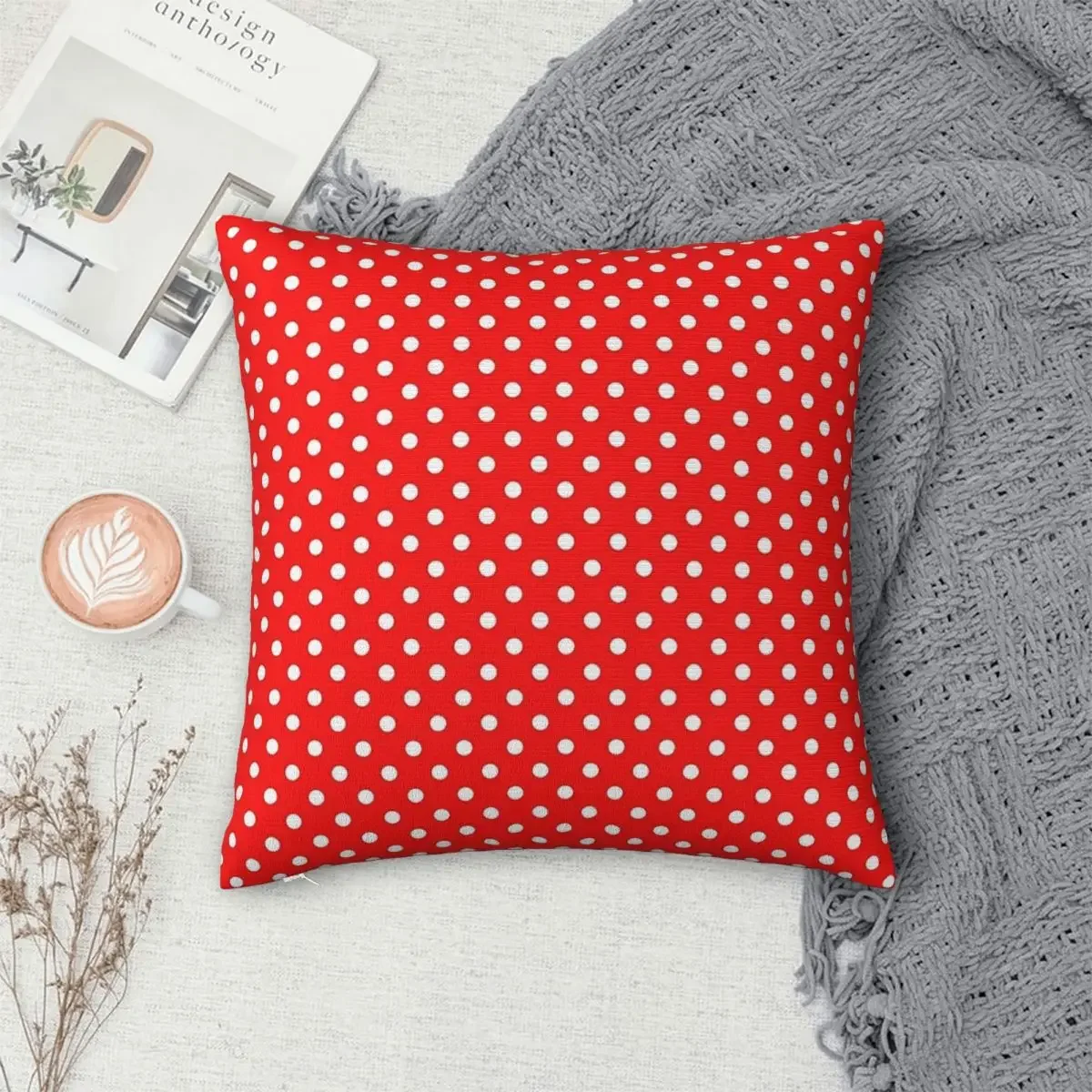 

POLKA DOTS RED Pillowcase Polyester Pillows Cover Cushion Comfort Throw Pillow Sofa Decorative Cushions Used for Home Bedroom