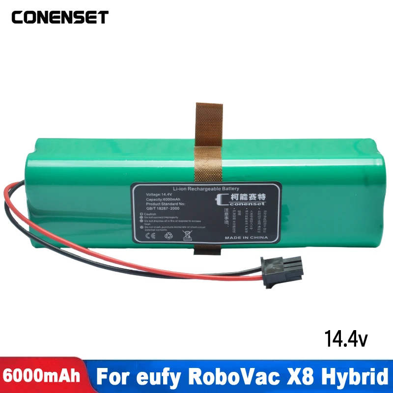 

PA61 6000mAh 14,4 V Сменный аккумулятор для Eufy RoboVac X8 серии Hybrid White аксессуары для робота-пылесоса Parts