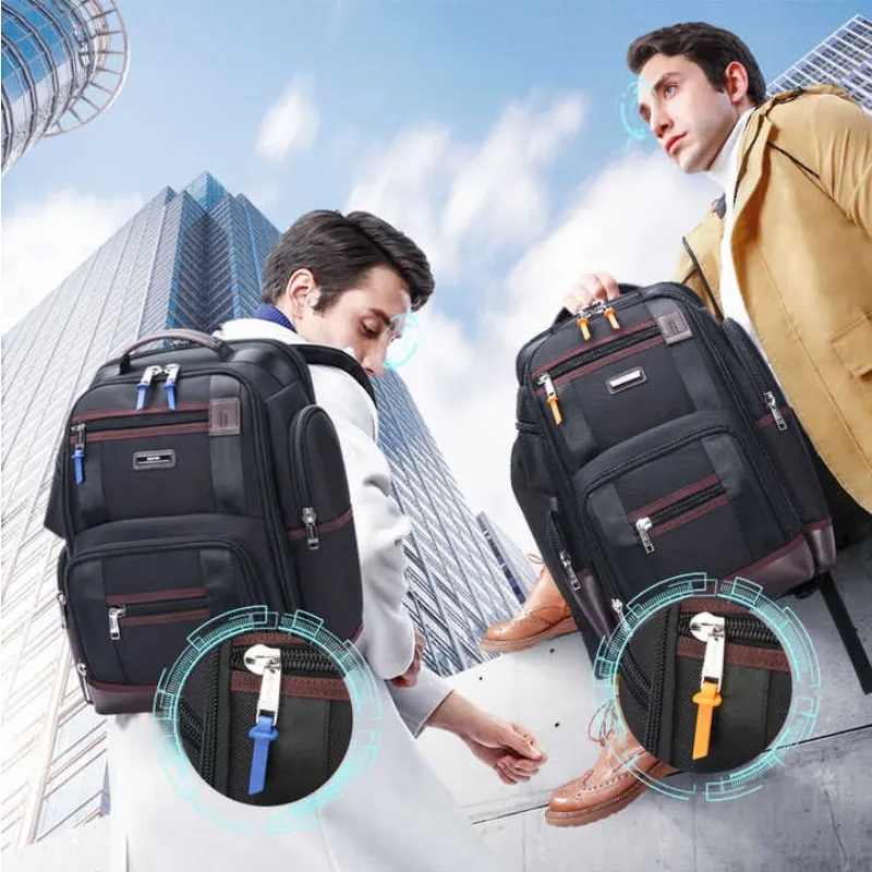 BOPAI Wholesale Men 15.6 Inch Laptop Waterproof Anti Theft Big Capacity Weekend Back Pack Business Nylon Travel Backpack 3