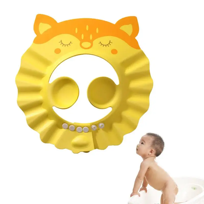

Baby Shower Hat Face With Ear Protection For Kids Newborn Soft Silicone PP TPE Adjustable Safety Visor Soft Bathing Hat For