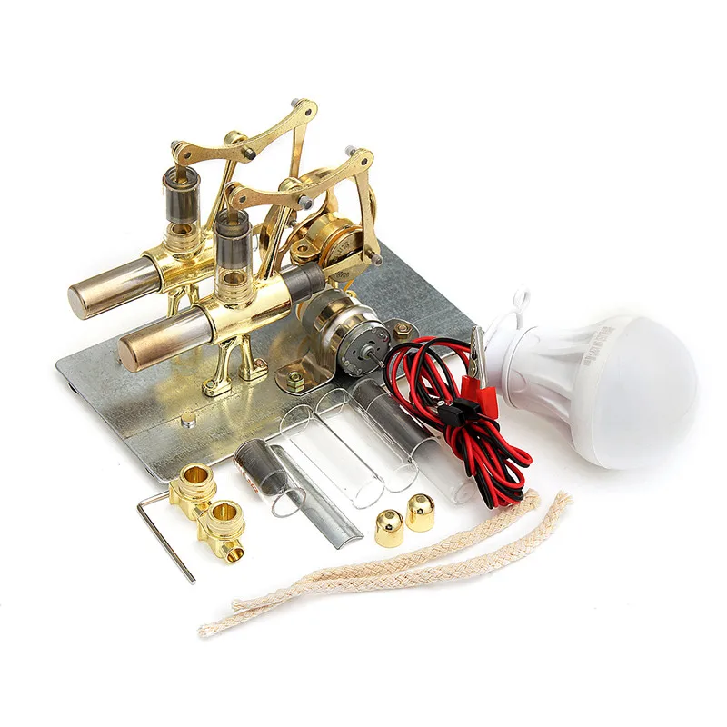Motor Stirling de equilibrio, modelo en miniatura, tecnología de potencia de vapor, generación de energía científica, juguete Experimental