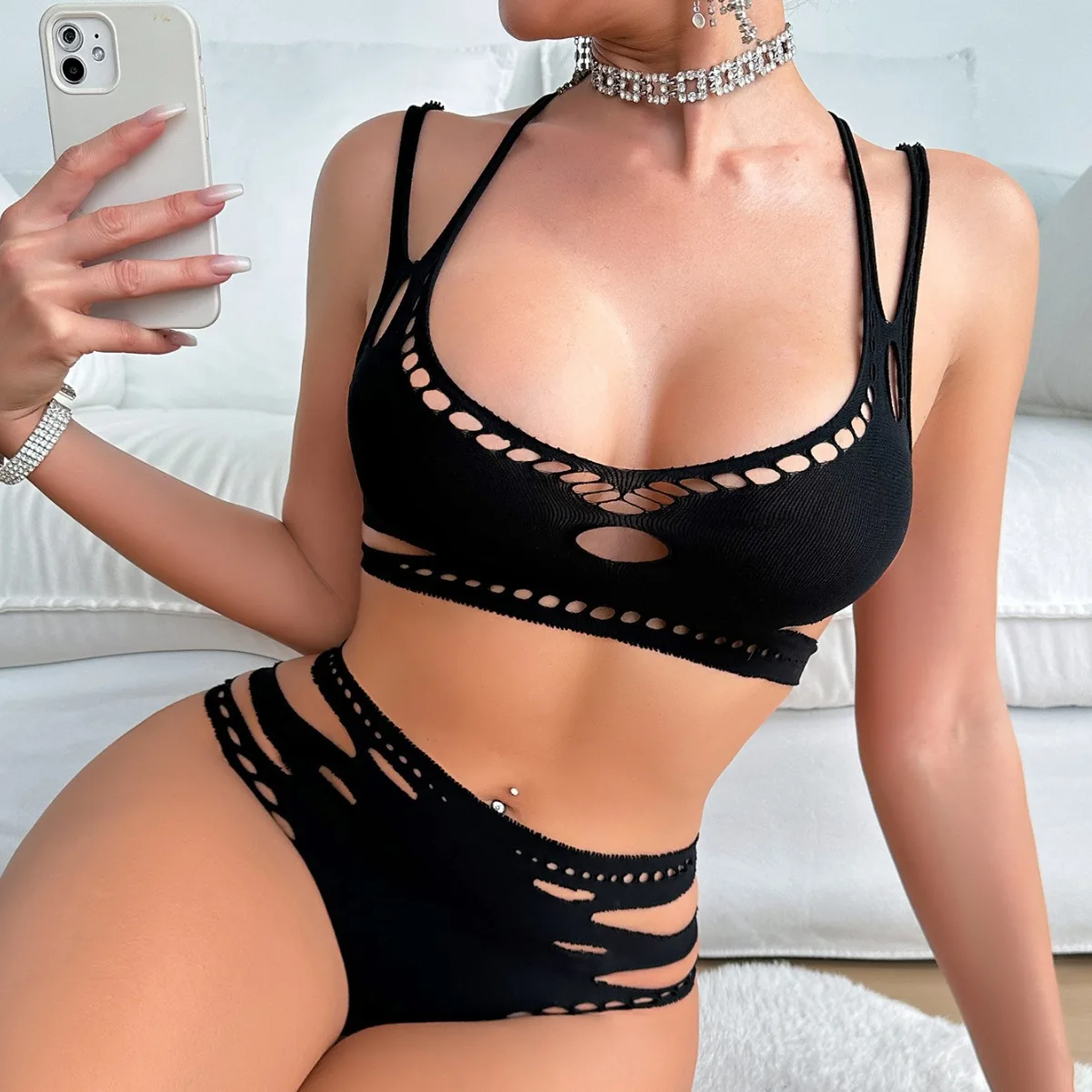 Sexy Lingerie Set Woman Bikinis Body Underwear Sexy Stockings Erotic Bodysuit Porn Costume Mesh Sex Set