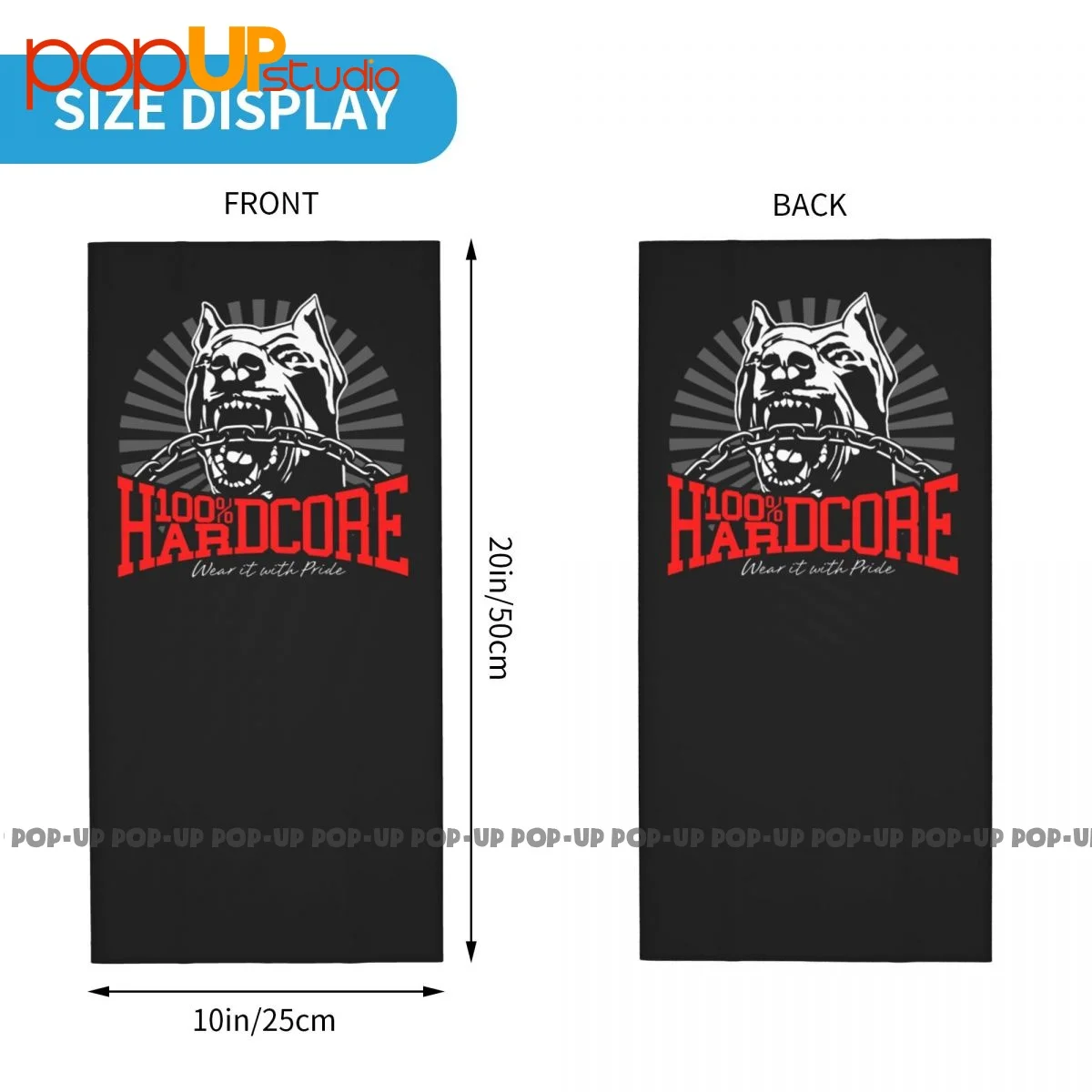 Face Mask 100 Hardcore Dog Gabber Techno Partyoutfit Neck Gaiter Bandana Scarf