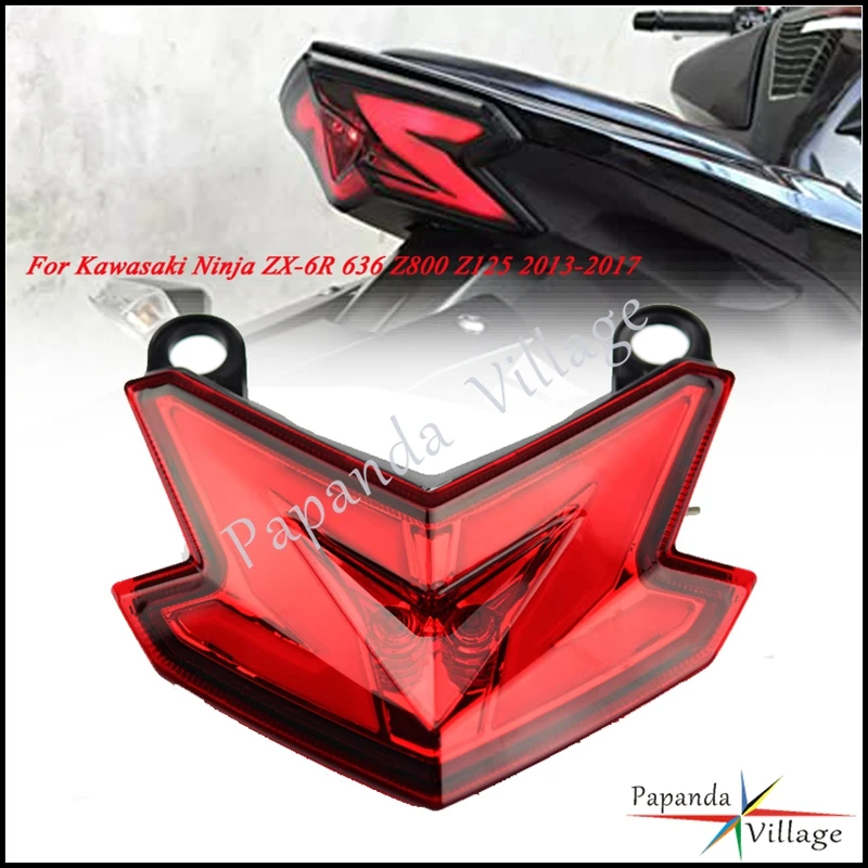 

Motorcycle 12V LED Taillight Integrated Turn Signals Rear Brake Stop Lamp For Kawasaki Z800 Z125 Ninja ZX-6R 636 2014 2015 2016