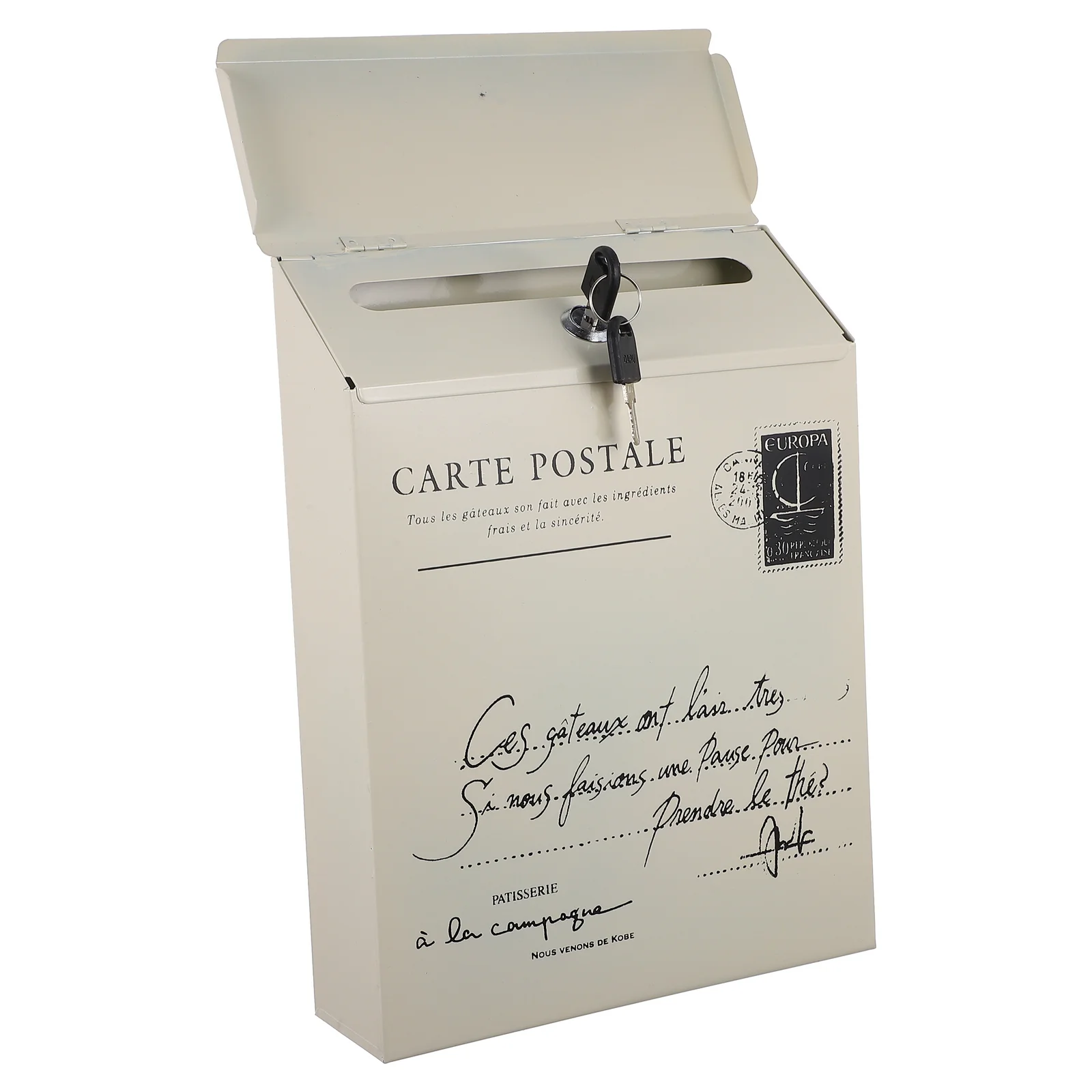 1 Pc Vintage Lockable Wall-mounted Mailbox wall mounted mailbox,locking mailbox