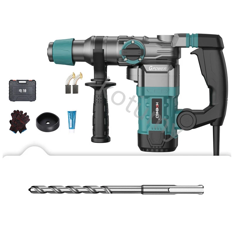 Heavy Duty Rotary Hammer Drill Concrete Perforator Electric Pick Electric Demolition Hammer Impact Drill 3