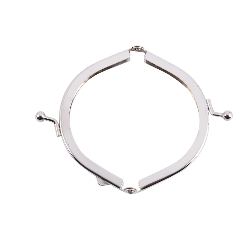 

20 Metal Frames Snap Clasp Arch Pattern Coin Style Purse Silver