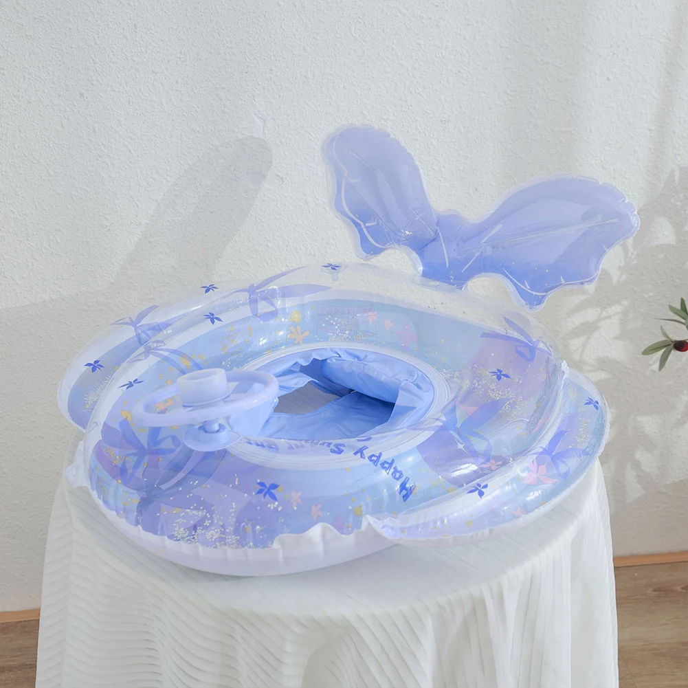 Mermaid Inflatable Swim Ring Swimming Rings Floaties with Seat & Steering Wheel Swim Float Tube Baby Pool Rings for Pool Beach