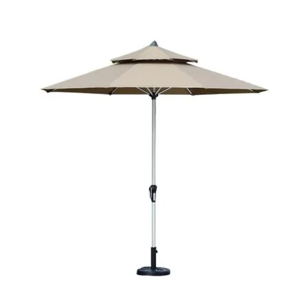 Parasol para exteriores, cabeza agitadora, giro, patio, sol, villa, codo con manivela manual