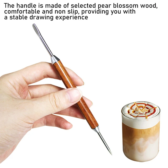 Stainless Steel Coffee Pull Flower Needle Coffee Foam Art Needle latte Pen  Needles Fancy Coffee Stick Barista Decorating Tools - Price history &  Review, AliExpress Seller - Shop5251236 Store