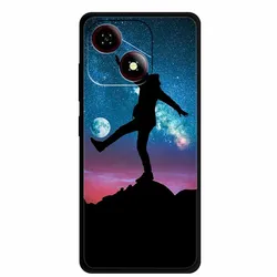 Luxury Black Silicone TPU Soft Back Cover Case, Fashion Coque Shell for ZTE Blade A35E (B06.CH.214)