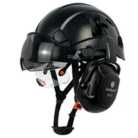 ABS Safety Helmet with Visor and Ear Muffs