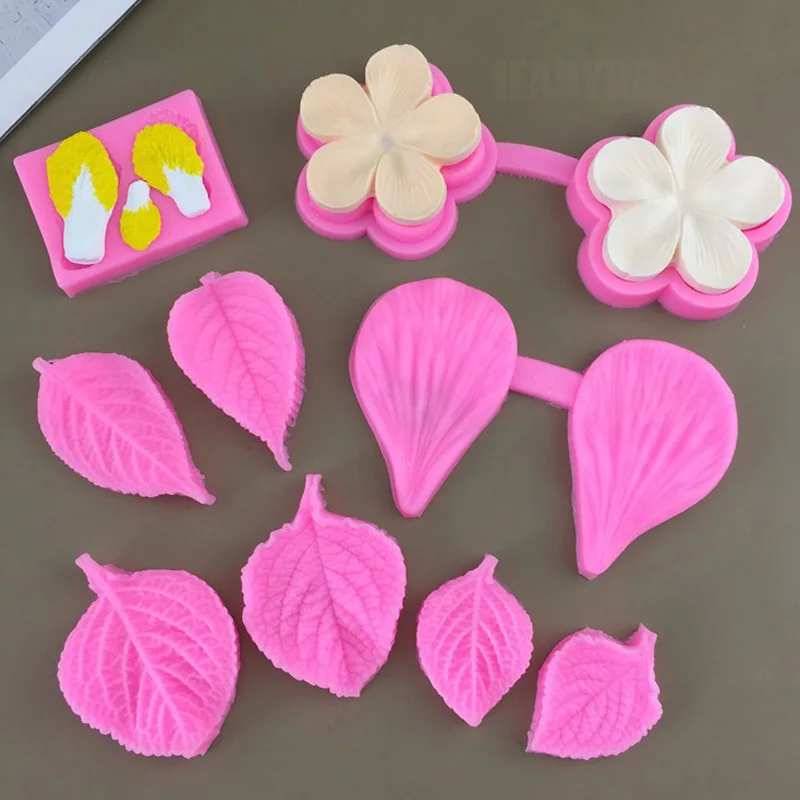 Fiorura fiore di pesca stampo in Silicone crisantemo cioccolato Sugarcraft stampi da forno farfalla fondente strumenti per decorare la torta  15