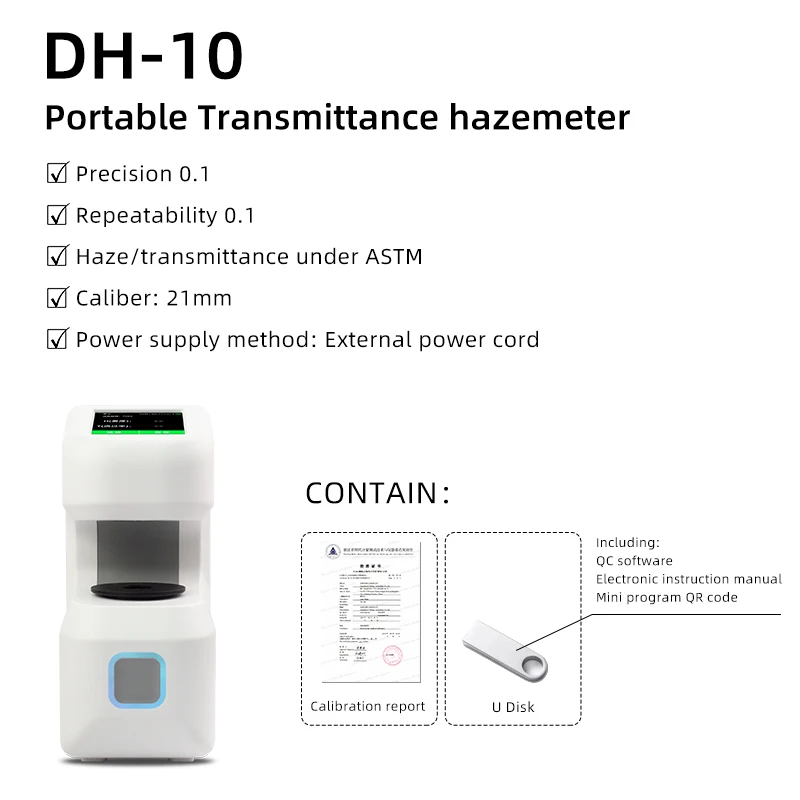 APP Conntected High Precision Handheld Haze Meter Transmittance Hazemeter