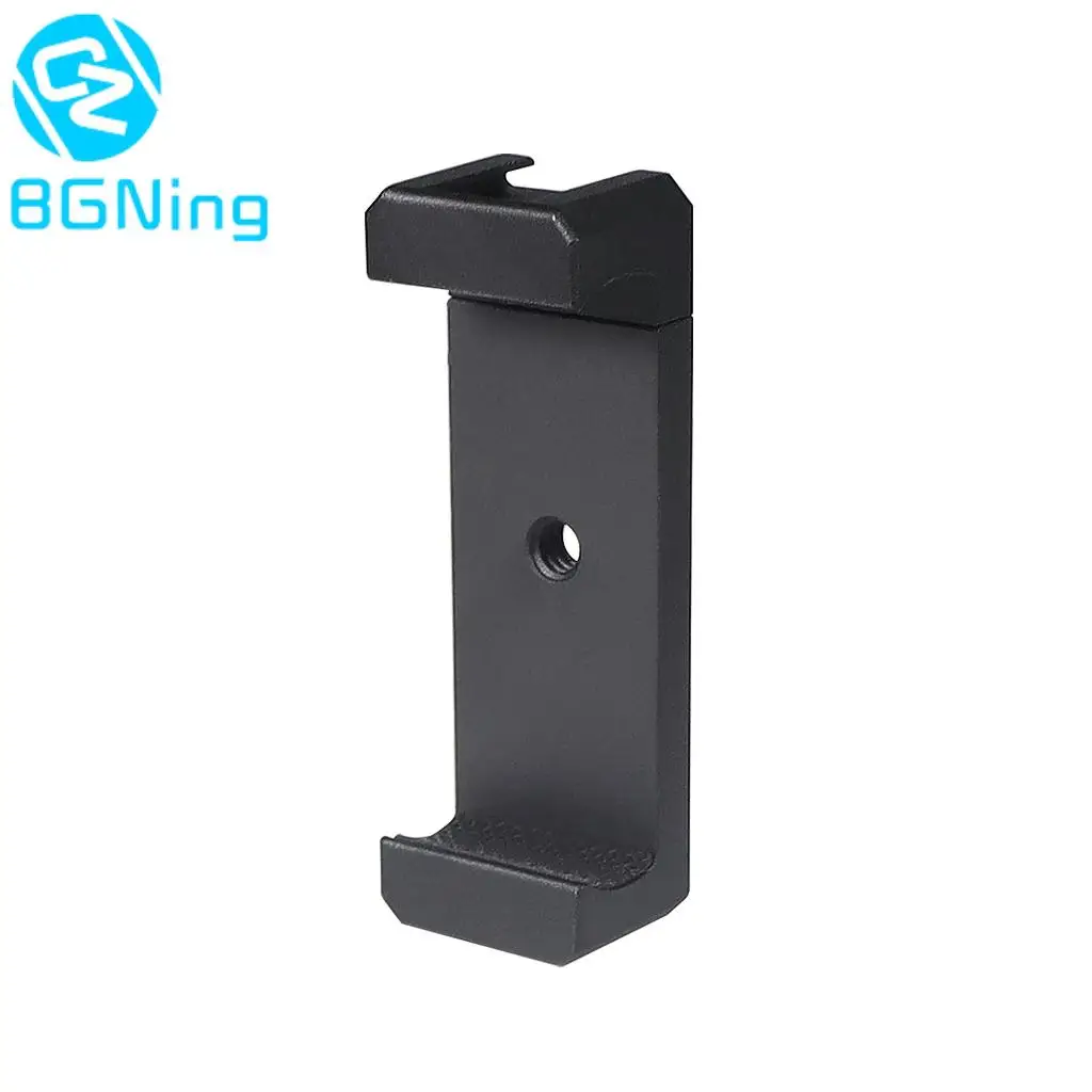 BGNing Aluminum Phone Tripod Vlogging Kit Mount Clamp Holder Clip with 1/4" Hot Shoe Mount for Smartphone
