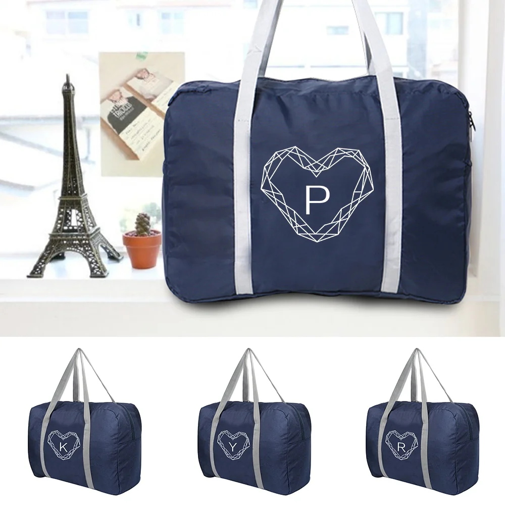 

New Nylon Foldable Travel Bags Unisex Clothes Organizers Large Capacity Duffle Bag Diamond Printed Women Handbags Men Travel Bag