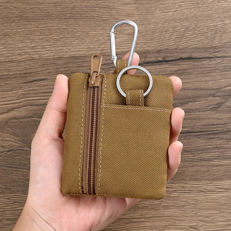 Outdoor Molle Pouch Outdoor Molle Pouch Wallet Portable Key Card Case Pouch Bag Purse With Carabiner