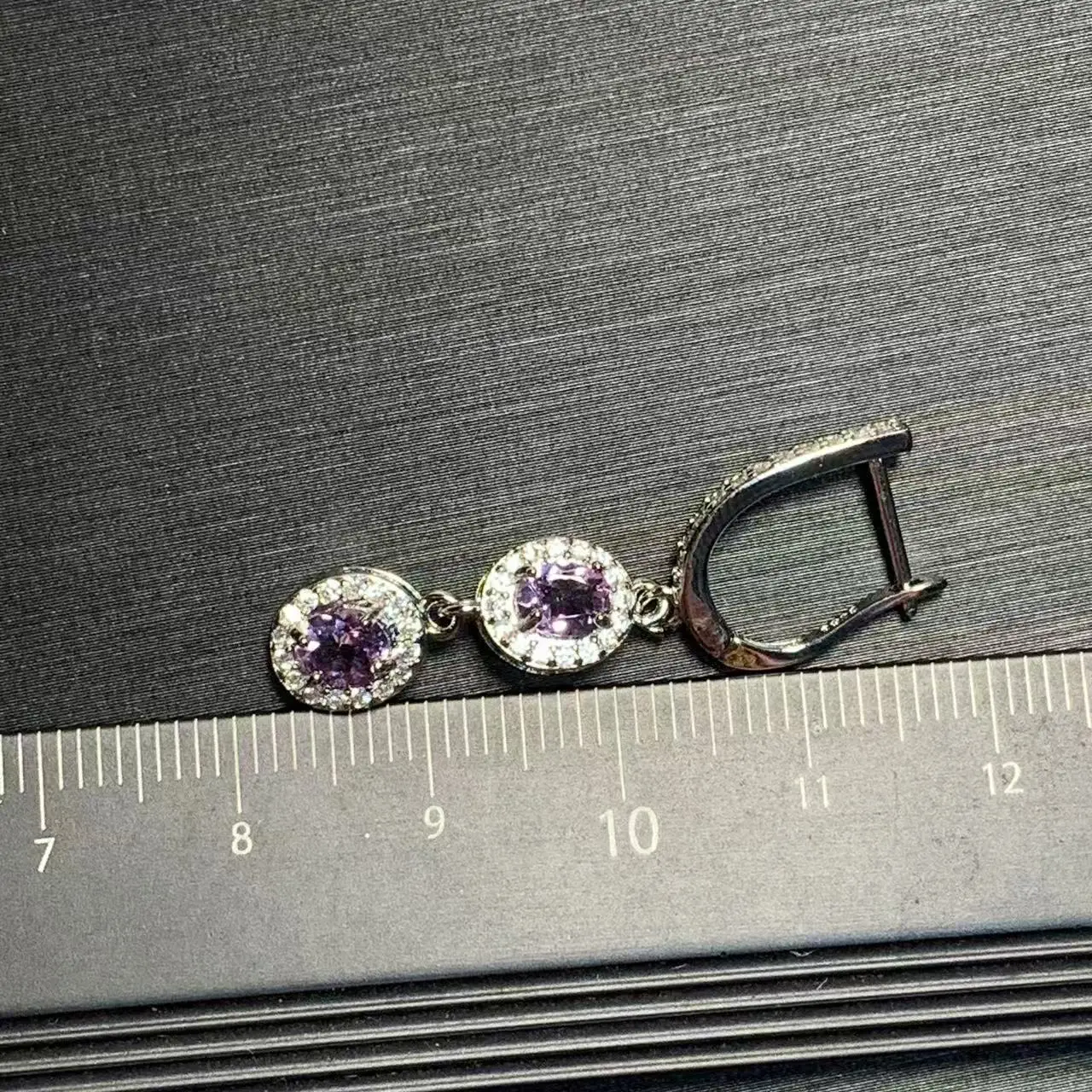 Natural amethyst HOOP Earrings for women Jewelry Gift PURPLE Prevent allergy gem jewelry Genuine Stone GIFT