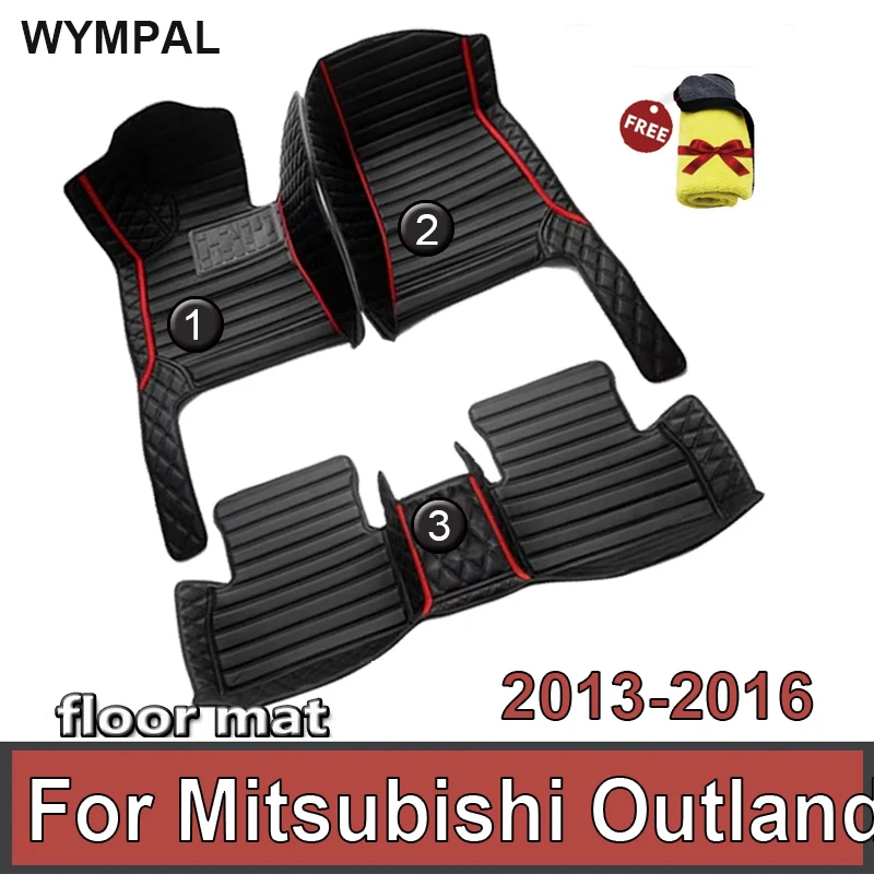 

Кожаные автомобильные коврики на заказ для Mitsubishi Outlander 2013, 2014, 2015, 2016, коврики на 5 мест, коврики, подкладки для ног, аксессуары