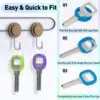 10-50Pcs Hollow Rubber Key Covers Key Caps Elastic Key Identifiers Covers Soft Silicone Key Protector Markers Key Accessories 4