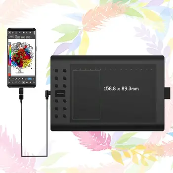 10" Graphics Drawing Tablet with Tilt and Stylus Support 3