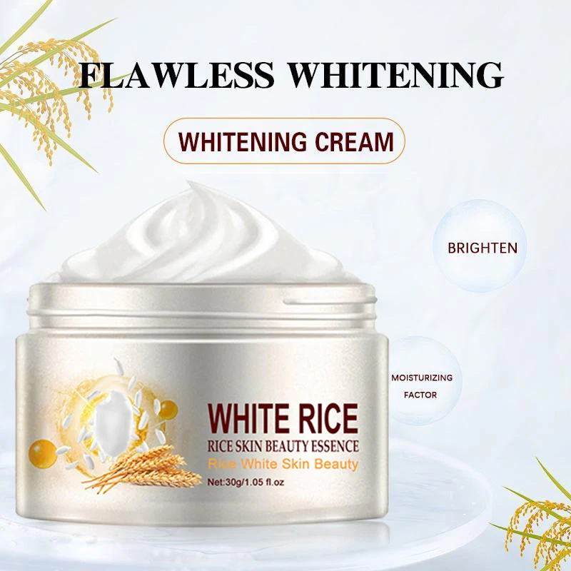 White Rice Whitening Cream Opstrammende Anti-Rynke Blur Fin Line Fjernelse Rynker Forstærk kedelig fugtgivende ansigtspleje splinterny_voghion.com