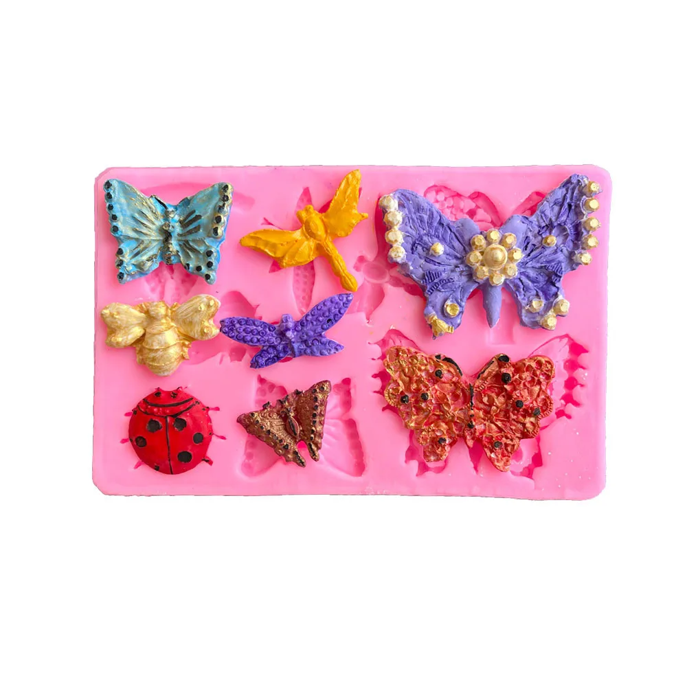 

New Square Butterfly Fondant Silicone Mold Sugarcraft Wedding Sugar Cake Decorating Tools Resin Chocolate Molds Mold For Baking