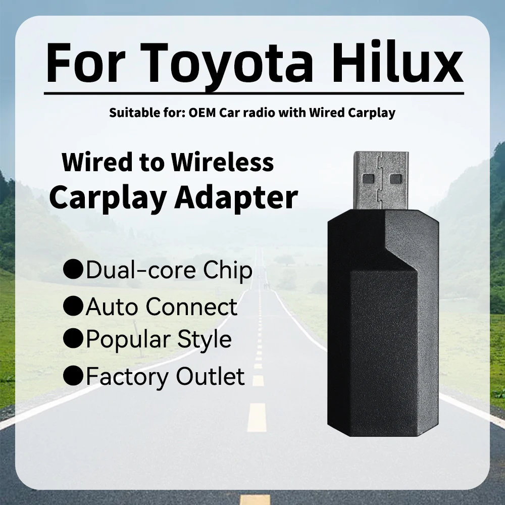 

Новый мини-адаптер Apple Carplay для Toyota Hilux Smart AI Box, автомобильный OEM проводной автомобильный переходник для беспроводного Carplay USB-ключа Plug and Play