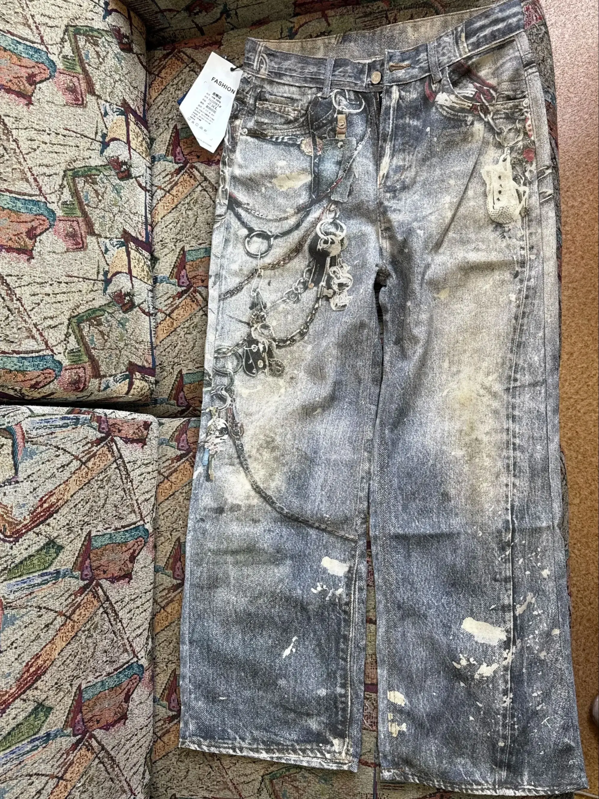 CHIC Streetwear Baggy Jeans for Men American Vintage 3D