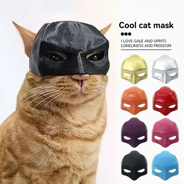 1pcs Tong Cat Bat Cool Man Mask Cat Avenger Mask Matte Cute Bat Mask Superhero Toys Cat Bat Pet Man Mask For Cat And Dogs 2