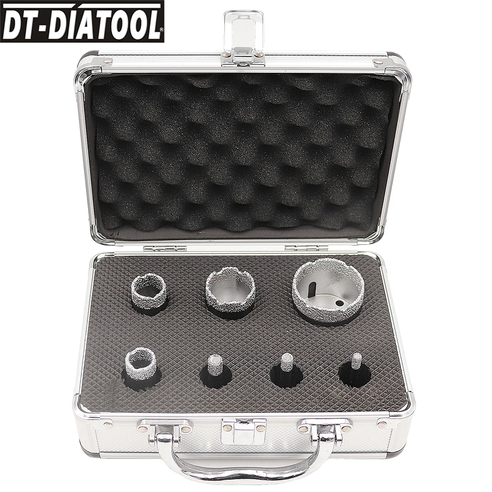 DT-DIATOOL Diamond Hole Cutter, Drilling Core Bits for Ceramic Tile, Porcelain Drill Bits, Opener Hole Saw, M14 Dia 6-50mm, 1Box dt diatool diamond hole cutter drilling core bits for ceramic tile porcelain drill bits opener hole saw m14 dia 6 50mm 1box