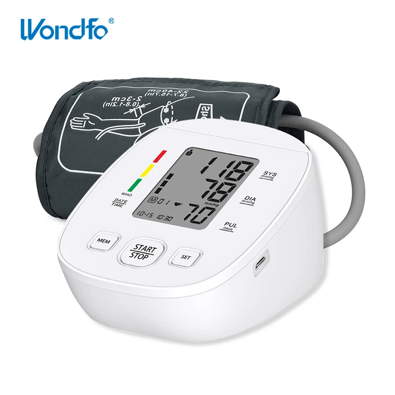 Wondfo Electric Upper Arm Blood Pressure Monitor Digital Heart Beat Rate Pulse Meter Automatic Home |