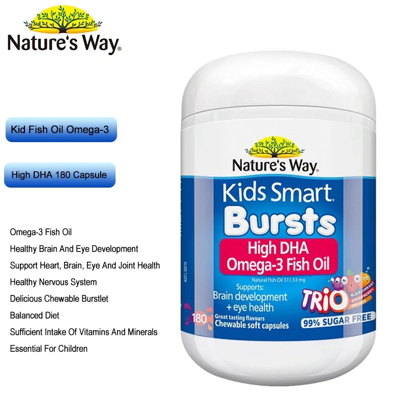 Nature Way Kids Children Smart Omega3 Fish Oil 180caps Epa Dha