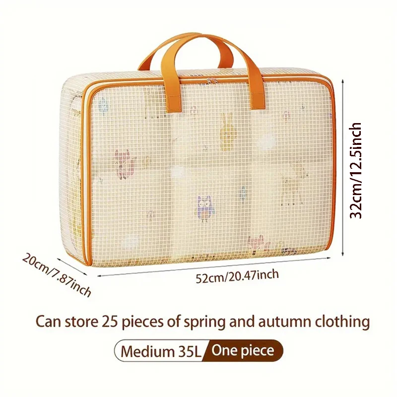 New Fashion PVC Moving Packaging Bag Household Transparent Organization Multifunction Large Capacity Quilt Clothing Storage Bags 6