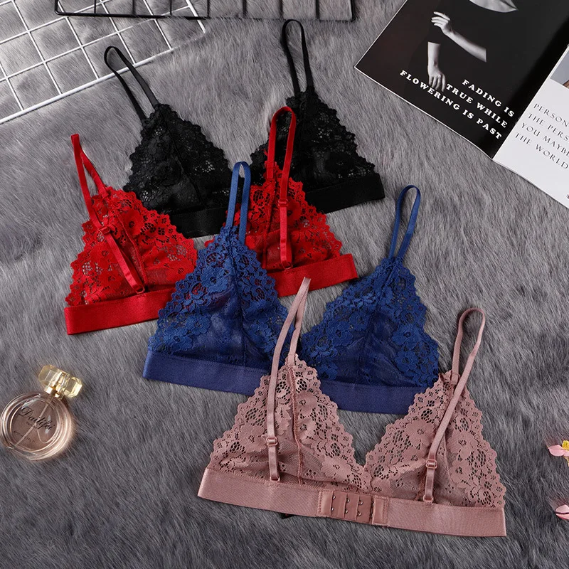 

New Summer Sexy Bra for Woman Lace Thin Underwear Female Transparent Lingerie Comfortable Breathable and Cool Bralette Bras