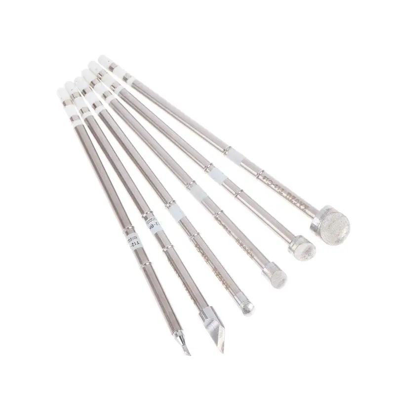 High-Quality T12-BK/SKU/C6/C8/C10/C15 Welding Iron Tips for OLED&STC-LED T12 Soldering Station P9/M8/9501 Handle Rework