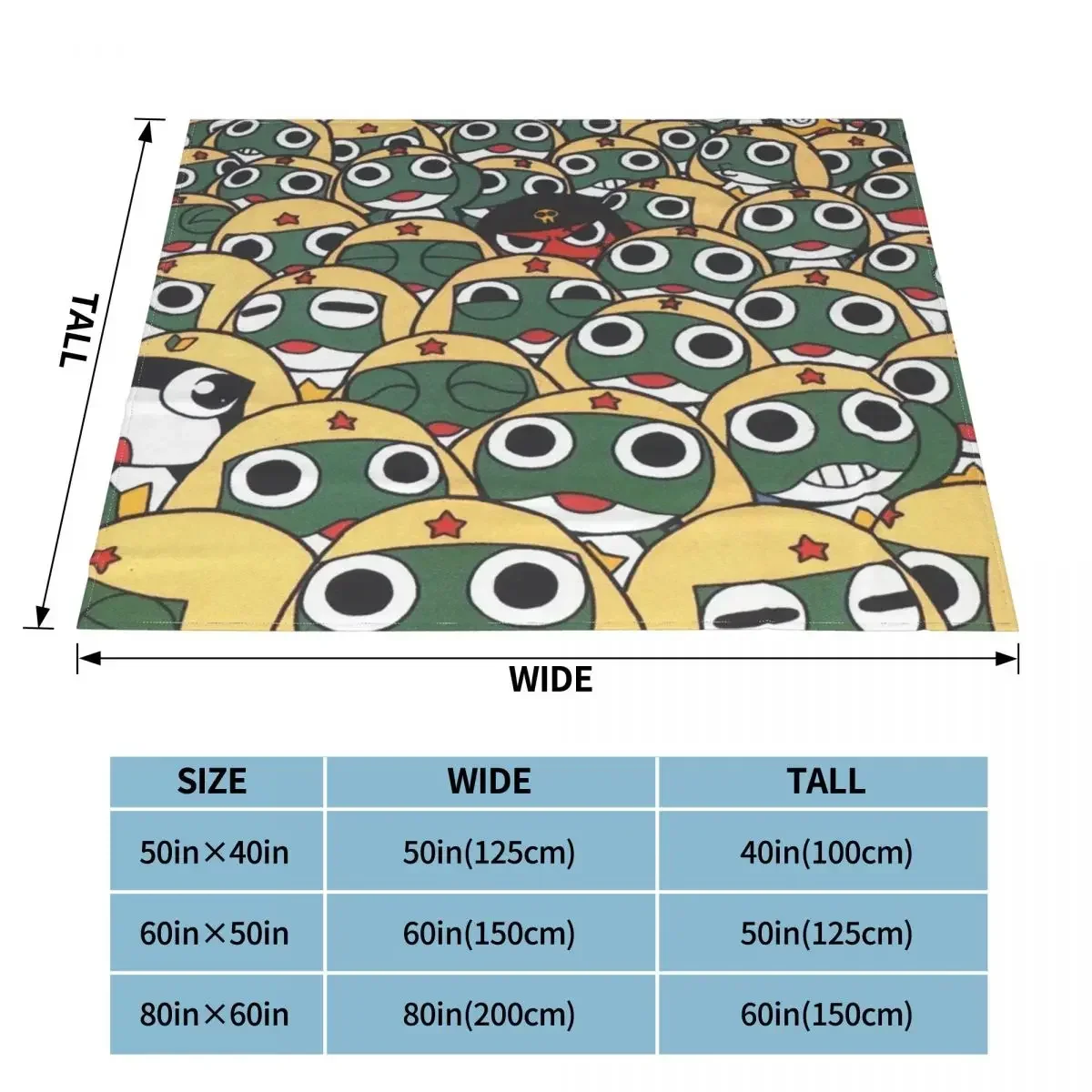 Anime Keroro Plaid Blankets Sofa Cover Fleece Printed Cartoon Collage Lightweight Thin Throw Blankets for Sofa Bedroom Rug Piece 6