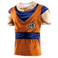 Zawaland Cosplay Goku T-shirt Tops For Man Tight Fitness Tees Sports Wear 3D Print Funny Short-Sleeved Outfits Tracksuit T-shirt 1