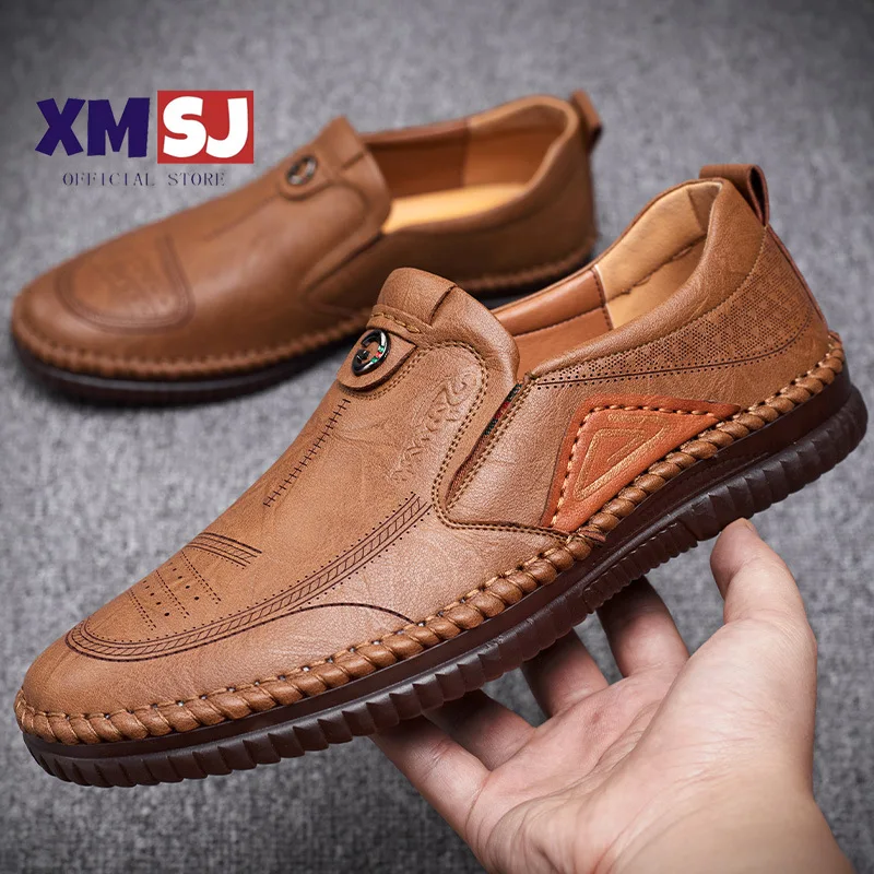 

High Quality Genuine Leather Mens Shoes Summer Casual Men Sports Men's Loafers 2023 New Moccasin Elegant Dress Man