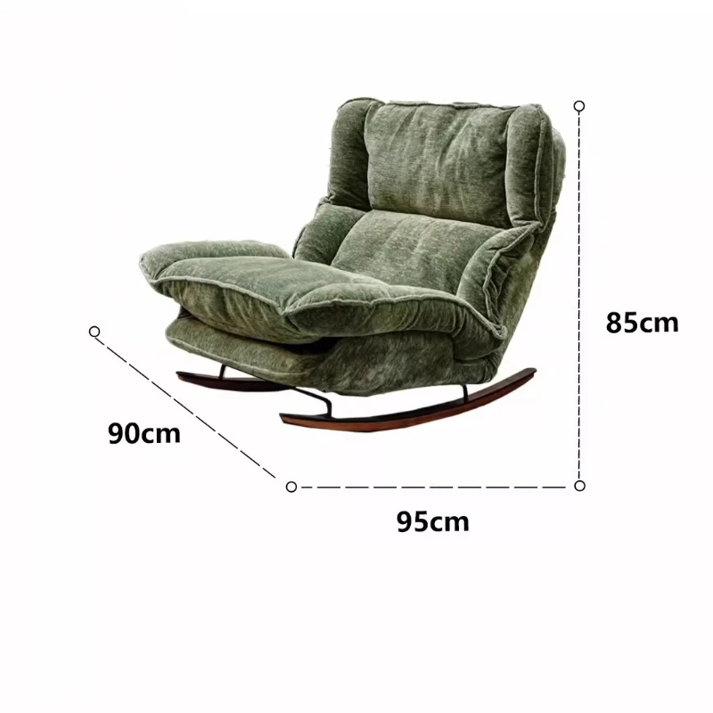 Chenille Reclining Rocking Chair 6