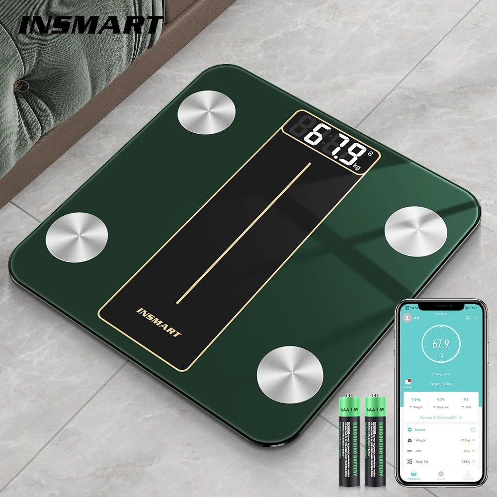 INSMART Smart Body Weight Scale Digital Bathroom Bioimpedance BMI